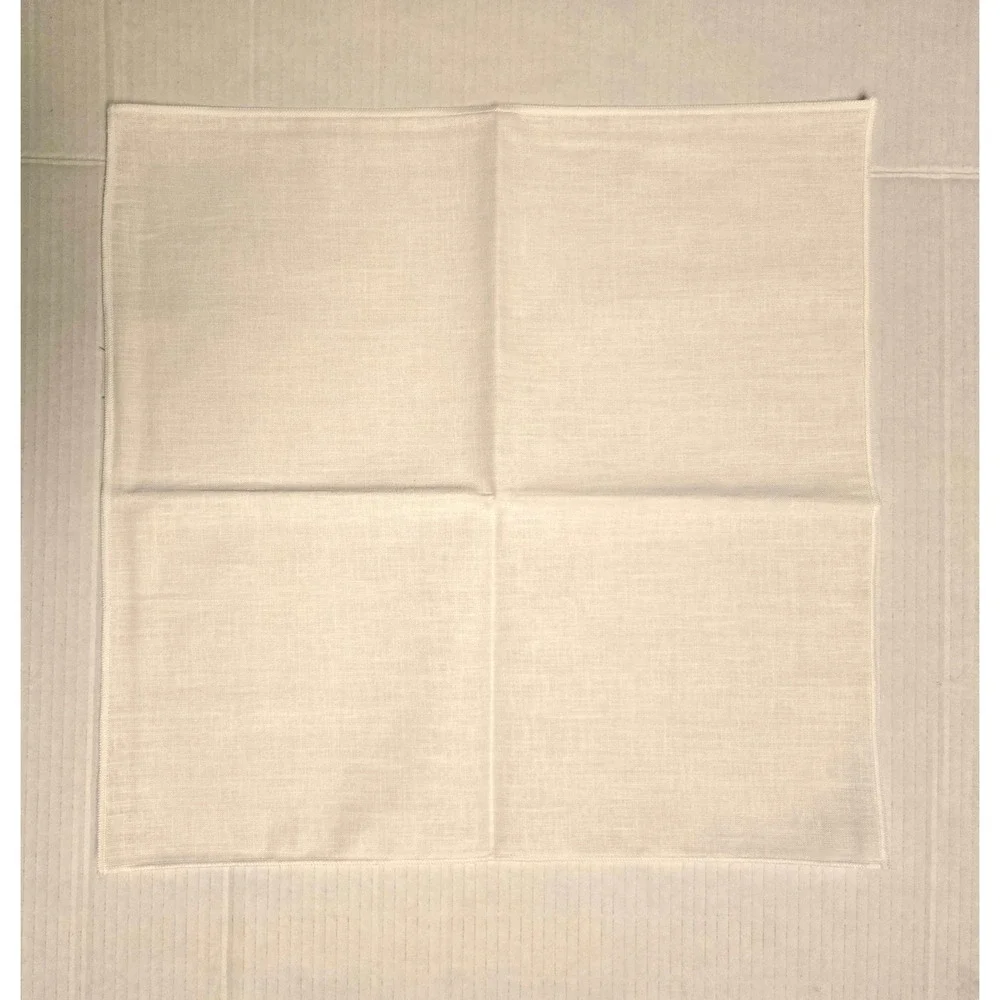 Set of 12 Vintage‎ White Napkins Approx. 17